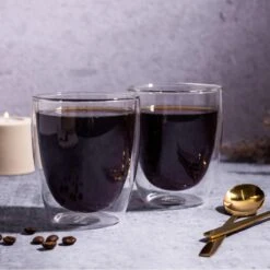 Dubbelwandige Koffieglazen - Cappuccino Glazen - Dubbelwandige Theeglazen - 300ML - 4x - Gratis Lepels -Merkloos Winkel 1200x1200 1538