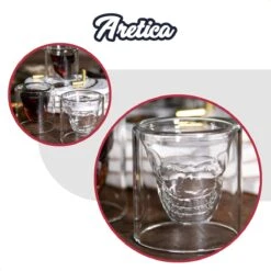 Aretica Shotglaasjes Skull Gift Set Van 4 - Borrelglaasjes - Shot Glaasjes - Vaatwasserbestendige Shotglazen - Shotglas - Drankspel - Glazen Borrelglas - Inhoud 25 Ml - Ø 4.7cm - Transparant -Merkloos Winkel 1200x1200 1572