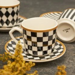 Karaca Chekers Set Van 6 Koffiekopjes 80 Ml -Merkloos Winkel 1200x1200 1608