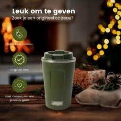 LaCardia Koffiebeker To Go Premium Groen – Thermosbeker – Theebeker – 380ML – Herbruikbaar -Merkloos Winkel 1200x1200 1651