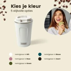 LaCardia Koffiebeker To Go Premium Wit – Thermosbeker – Theebeker – 380ML – Herbruikbaar -Merkloos Winkel 1200x1200 1676