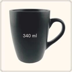 OTIX Koffiekopjes - Met Oor - Set Van 6 - Mat - Zwart - 340ml -Merkloos Winkel 1200x1200 1717