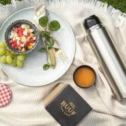 BUUF™️ Thermosfles 1 Liter - Isoleerfles - Thermosbeker - 24u/koud, 8u/warm - RVS - Zilver -Merkloos Winkel 1200x1200 175