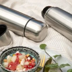 BUUF™️ Thermosfles 1 Liter - Isoleerfles - Thermosbeker - 24u/koud, 8u/warm - RVS - Zilver -Merkloos Winkel 1200x1200 177