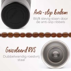 SIP !T® Premium RVS Koffiebeker To Go Thermosbeker – 380 ML – Herbruikbare Koffie & Theebeker – Lekvrij – Zwart - Valentijn -Merkloos Winkel 1200x1200 1839