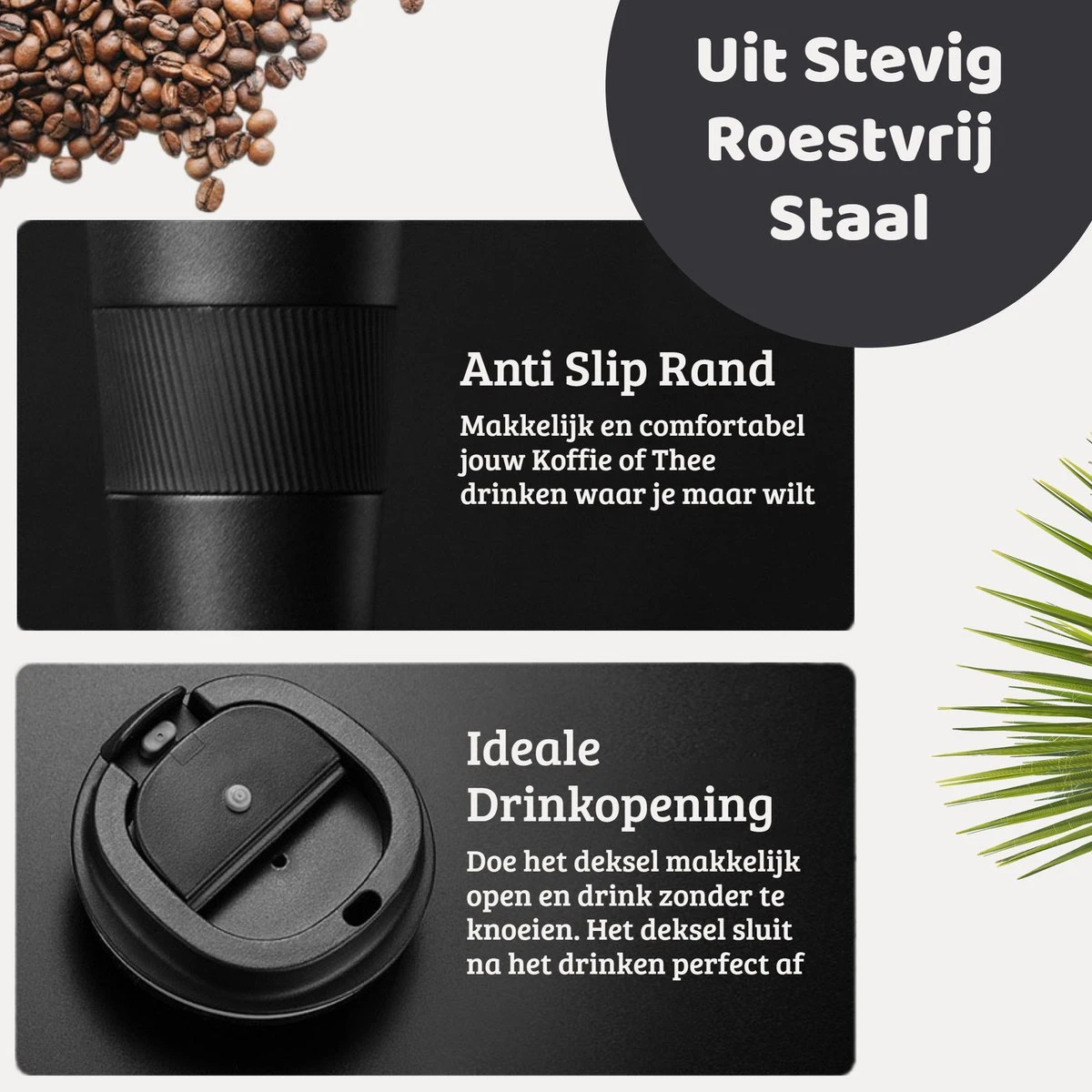 Mmoods Thermosbeker Voor Koffie En Thee 380ml - Koffiebeker To Go - Reisbeker Voor Auto - Herbruikbare Drinkfes Voor Warme En Koude Dranken - Ecologische Thermoskan Zwart Geschenk 7 Mmoods Thermosbeker Voor Koffie En Thee 380ml - Koffiebeker To Go - Reisbeker Voor Auto - Herbruikbare Drinkfes Voor Warme En Koude Dranken - Ecologische Thermoskan Zwart Geschenk - Afbeelding 5
