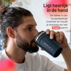 Triple J® Koffiebeker To Go - Thermosbeker - BPA & Lekvrij - 380ml - Blauw -Merkloos Winkel 1200x1200 1950