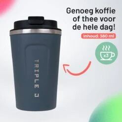 Triple J® Koffiebeker To Go - Thermosbeker - BPA & Lekvrij - 380ml - Blauw -Merkloos Winkel 1200x1200 1951
