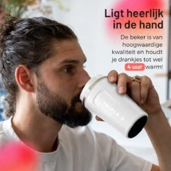 Triple J® Koffiebeker To Go - Thermosbeker - BPA & Lekvrij - 380ml - Wit -Merkloos Winkel 1200x1200 1971