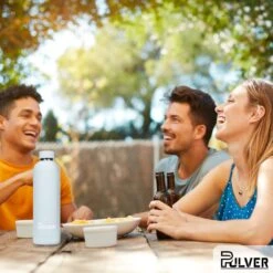 Pulver - RVS Thermosfles / Drinkfles – BPA Vrij – 750 Ml - Waterfles Met Draaidop – Drinkfles – Dubbele Isolatie - Rubberen Coating- Licht Groen -Merkloos Winkel 1200x1200 209