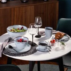 Koffiekopjes - Cappuccino Kop - Theemok - Koffiebeker - Blauw - 320ml - Set Van 6 -Merkloos Winkel 1200x1200 2133