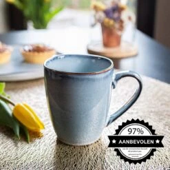 Koffiekopjes - Cappuccino Kop - Theemok - Koffiebeker - Blauw - 320ml - Set Van 6 -Merkloos Winkel 1200x1200 2136