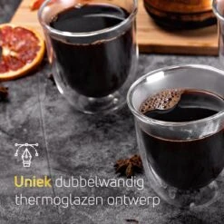 Dubbelwandige ESPRESSO Glazen Van Borosilicaat - Warme En Koude Dranken Kopjes - 70 ML - Set Van 4 -Merkloos Winkel 1200x1200 2141