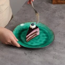 Merkloos Combiservies, 24-delig Coco Tafelservies Van Aardewerk, Raku Glazuur Effect Serviesset, Bevat Mueslikommen, Dessertborden En Dinerborden Voor 8 Personen In Vintage Look, Groen -Merkloos Winkel 1200x1200 2307