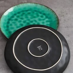 Merkloos Combiservies, 24-delig Coco Tafelservies Van Aardewerk, Raku Glazuur Effect Serviesset, Bevat Mueslikommen, Dessertborden En Dinerborden Voor 8 Personen In Vintage Look, Groen -Merkloos Winkel 1200x1200 2310