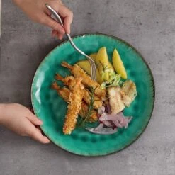 Merkloos Combiservies, 24-delig Coco Tafelservies Van Aardewerk, Raku Glazuur Effect Serviesset, Bevat Mueslikommen, Dessertborden En Dinerborden Voor 8 Personen In Vintage Look, Groen -Merkloos Winkel 1200x1200 2311