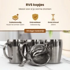 Lupine Beker RVS Dubbelwandig 200ml Lang Warm Set Van 2 Kopjes Mooie Set Bekers Van Roestvrij Staal -Merkloos Winkel 1200x1200 361