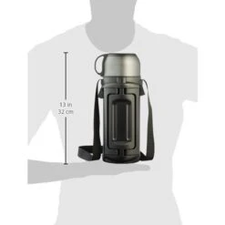 Lock&Lock Thermoskan - Isoleerkan - Thee En Koffie - Lekvrij - 1,5 Liter - RVS - Inklapbaar Handvat - Zwart -Merkloos Winkel 1200x1200 368