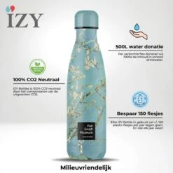 IZY Bottles X Van Gogh Museum - Amandelbloesem | 500 ML | Thermosfles | Drinkfles | Waterfles | Schoolfles | Isoleerfles | Beker | Drinkbeker | Koud | Warm | Fles | Back To School | 500ml -Merkloos Winkel 1200x1200 376