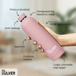 Pulver - RVS Thermosfles / Drinkfles – BPA Vrij – 750 Ml - Waterfles Met Draaidop – Drinkfles – Dubbele Isolatie - Rubberen Coating- Licht Roze 9 Pulver - RVS Thermosfles / Drinkfles – BPA Vrij – 750 Ml - Waterfles Met Draaidop – Drinkfles – Dubbele Isolatie - Rubberen Coating- Licht Roze -Merkloos Winkel 1200x1200 383