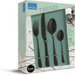 Amefa Vintage Bestekset - 24-delig - 6 Persoons - Zwart -Merkloos Winkel 1200x1200 483