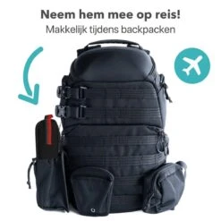 Damster Reisbestek - Verbeterde Versie - Meeneem Bestek Rvs - Reis Bestekset To Go - Incl. Herbruikbare Rietjes - Eenpersoons - Achtdelig - Zwart -Merkloos Winkel 1200x1200 515