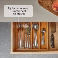 SCHOBERG Houten Bestekbak 34 Cm X 25 Cm X 5 Cm | Bamboe Enkele Keuken Bestekbak | Universele Bestekbak -Merkloos Winkel 1200x1200 569