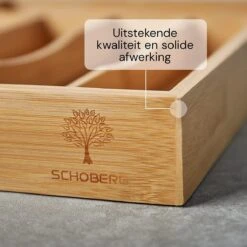 SCHOBERG Houten Bestekbak 34 Cm X 25 Cm X 5 Cm | Bamboe Enkele Keuken Bestekbak | Universele Bestekbak -Merkloos Winkel 1200x1200 570