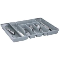 Merkloos Bestekbak/bestekhouder - Uitschuifbaar - Grijs - 44 Cm - 5 Tot 7 Vakken 6 Merkloos Bestekbak/bestekhouder - Uitschuifbaar - Grijs - 44 Cm - 5 Tot 7 Vakken -Merkloos Winkel 1200x1200 587