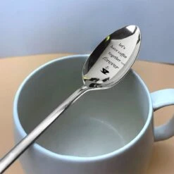 Merkloos Lepel Met Tekst - "Let's Have Coffee Together Forever" - 19.5cm - Valentijn Cadeau Voor Hem Of Haar - Valentijnsdag Verrassing - Versierde Lepel - Lange Lepel - Cadeautje -Merkloos Winkel 1200x1200 590