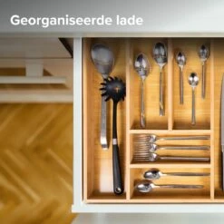 Coninx Bestekbak Bamboe 36CM Breed - Besteklade - Opbergbak - Duurzaam - Voor Laden Vanaf 47cm Diep -Merkloos Winkel 1200x1200 596