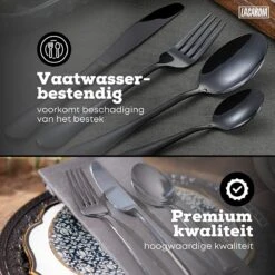 LaCardia Bestekset Glans Zwart – 24-delig Bestek – 6 Persoons – Bestek Zwart Voor 6 Personen 15 LaCardia Bestekset Glans Zwart – 24-delig Bestek – 6 Persoons – Bestek Zwart Voor 6 Personen -Merkloos Winkel 1200x1200 600