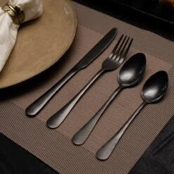 OEC Kitchen Bestekset 36-delig - Zwart - 6 Persoons - Steakmessen - Messen - Vorken - Lepels - RVS -Merkloos Winkel 1200x1200 622