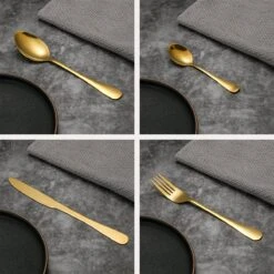 SensaHome - 20-Delige Bestek Set - Inclusief Mes/Vork/Lepel - 4 Personen - Goud -Merkloos Winkel 1200x1200 630