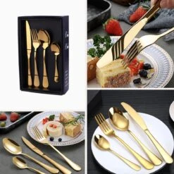 SensaHome - 20-Delige Bestek Set - Inclusief Mes/Vork/Lepel - 4 Personen - Goud -Merkloos Winkel 1200x1200 639