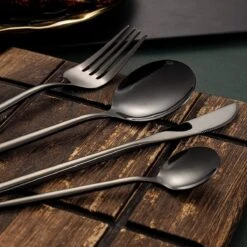 Lopoleis Royal Sam Bestek – Bestekset – Bestekset 6 Persoons – 24 Delig – Zwart – Luxe Bestekset – RVS – Modern Bestek -Merkloos Winkel 1200x1200 665