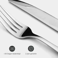 Deleca 8 Persoons Bestekset (48-delig) - Lepels, Messen, Vorken & Steakmessen - Vaatwasserbestendig - Zilver / RVS -Merkloos Winkel 1200x1200 685
