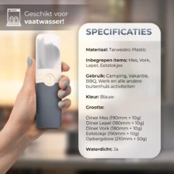 LDGoods Reisbestek Bestekset 5-delig Blauw - Meeneembestek - Meal Prep Bakjes Bestek - Kampeer Servies - Bestek To Go - Duurzaam Materiaal -Merkloos Winkel 1200x1200 714