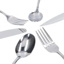 Deleca 6 Persoons Bestekset (36-delig) - Lepels, Messen, Vorken & Steakmessen - Vaatwasserbestendig - Zilver / RVS -Merkloos Winkel 1200x1200 733