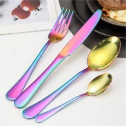 Merkloos Melili Bestekset-Bestek Set 24-delig-6 Persoons Bestekset-tafelmes-tafelvork-soeplepel-dessertlepel-roestvrijstalen Bestekset-multi Kleur -Merkloos Winkel 1200x1200 743