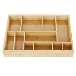 Merkloos Decopatent® Bestekbak - Lade Organizer - Besteklade - Bamboe - Hout - Bestek Bak Organizer Houder Voor Keukenla - Bestekcassette -Merkloos Winkel 1200x1200 785