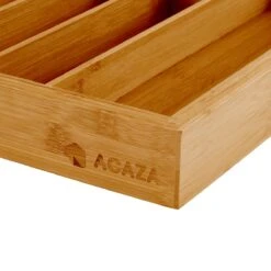 ACAZA Uitschuifbare Bestekbak In Bamboe Hout, Besteklade Met 7 Tot 9 Vakken, Ladeverdeler, Opbergbak, Bestekcassette, Verstelbaar -Merkloos Winkel 1200x1200 824