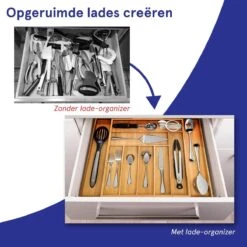 ACAZA Uitschuifbare Bestekbak In Bamboe Hout, Besteklade Met 7 Tot 9 Vakken, Ladeverdeler, Opbergbak, Bestekcassette, Verstelbaar -Merkloos Winkel 1200x1200 826