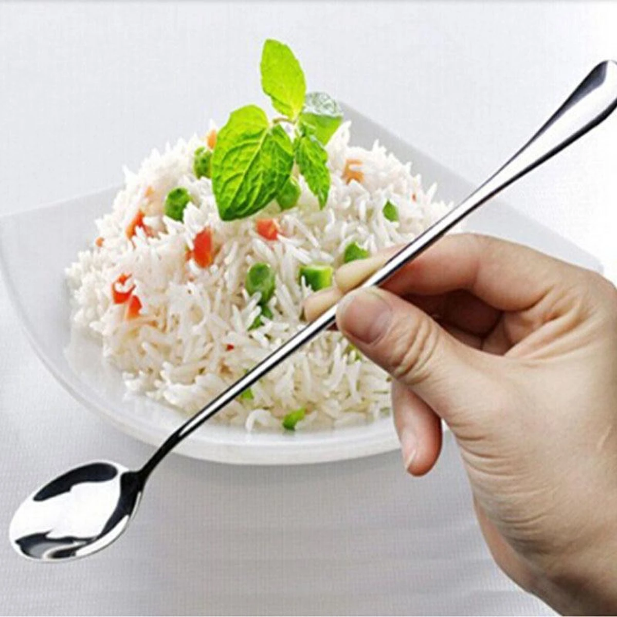 Latte Machiato Lepels – RVS Lange Yoghurt, Dessert Of Koffie Lepeltjes – KELERINO. - Set Van 12 Stuks 4 Latte Machiato Lepels – RVS Lange Yoghurt, Dessert Of Koffie Lepeltjes – KELERINO. - Set Van 12 Stuks - Afbeelding 2