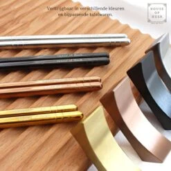 House Of Husk Chopsticks Set - Koreaanse Eetstokjes - Vaatwasserbestendig - RVS - 5 Paar - Zwart -Merkloos Winkel 1200x1200 951