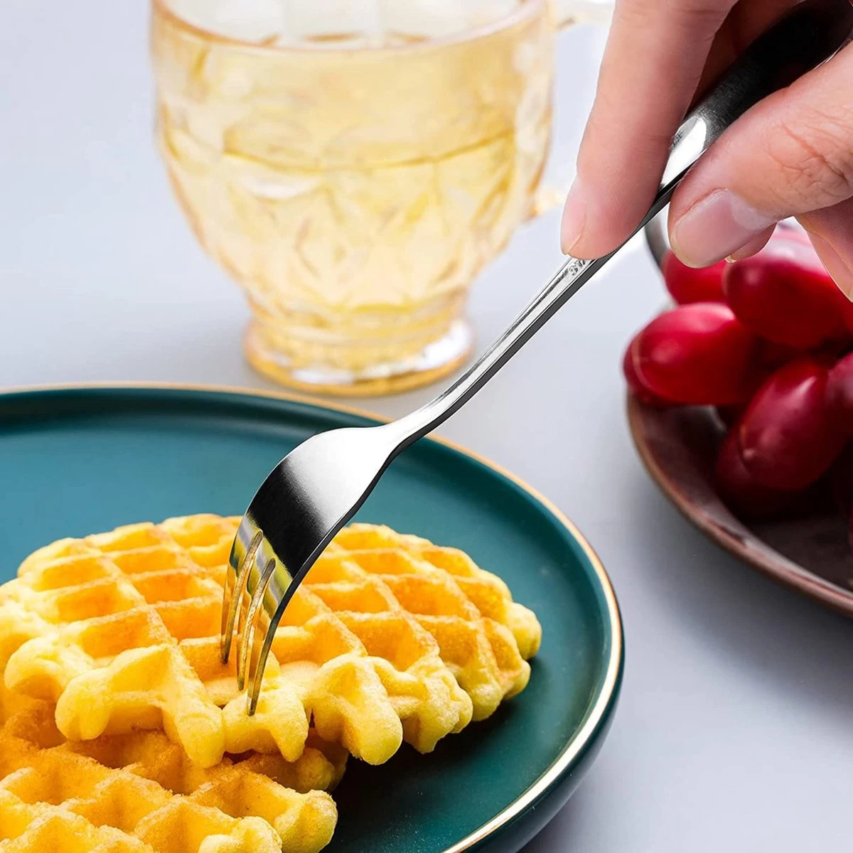 House Of Husk® Gebaksvorkjes - Dessertvorken - Taartvorkjes - Cocktailvorken - Klein Vorkjes - 12 Stuks - RVS - Zilver 8 House Of Husk® Gebaksvorkjes - Dessertvorken - Taartvorkjes - Cocktailvorken - Klein Vorkjes - 12 Stuks - RVS - Zilver - Afbeelding 6