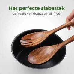 Dayshake Olijfhouten Slabestek 2-delig - Luxe Slacouvert - Duurzaam Salade Bestek - Saladebestek - Vaatwasserbestendig -Merkloos Winkel 1200x1200 990