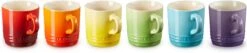 Le Creuset Set Van 6 Koffiebekers 200 Ml Regenboog Kleuren -Merkloos Winkel 1200x257