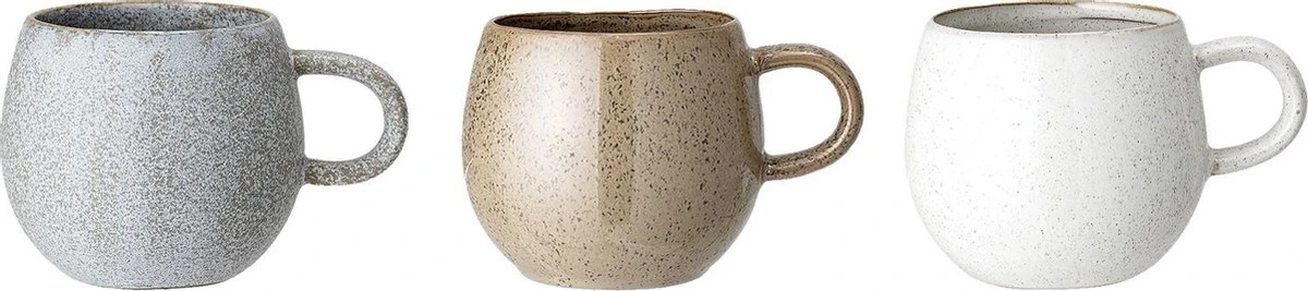 Bloomingville Addison Mokken - Aardewerk - Set Van 3 3 Bloomingville Addison Mokken - Aardewerk - Set Van 3