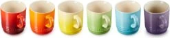 Le Creuset Set Van 6 Koffiebekers 200 Ml Regenboog Kleuren -Merkloos Winkel 1200x273
